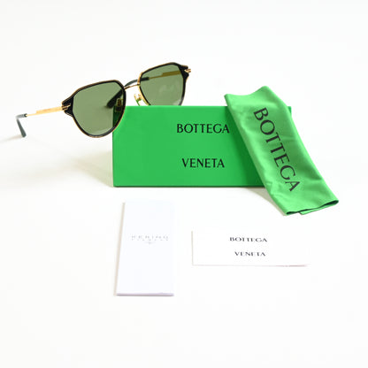 Bottega BV1271S 003 Mens Authentic Sunglasses Gold/Green, 63mm - New