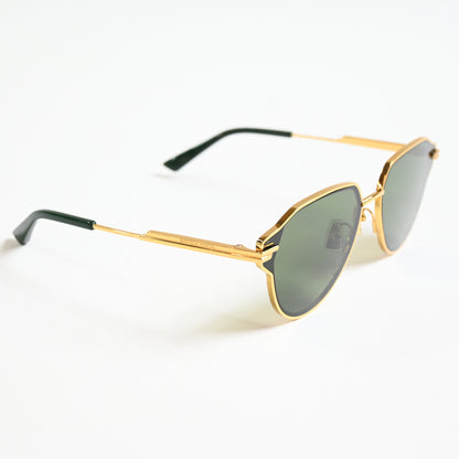 Bottega BV1271S 003 Mens Authentic Sunglasses Gold/Green, 63mm - New