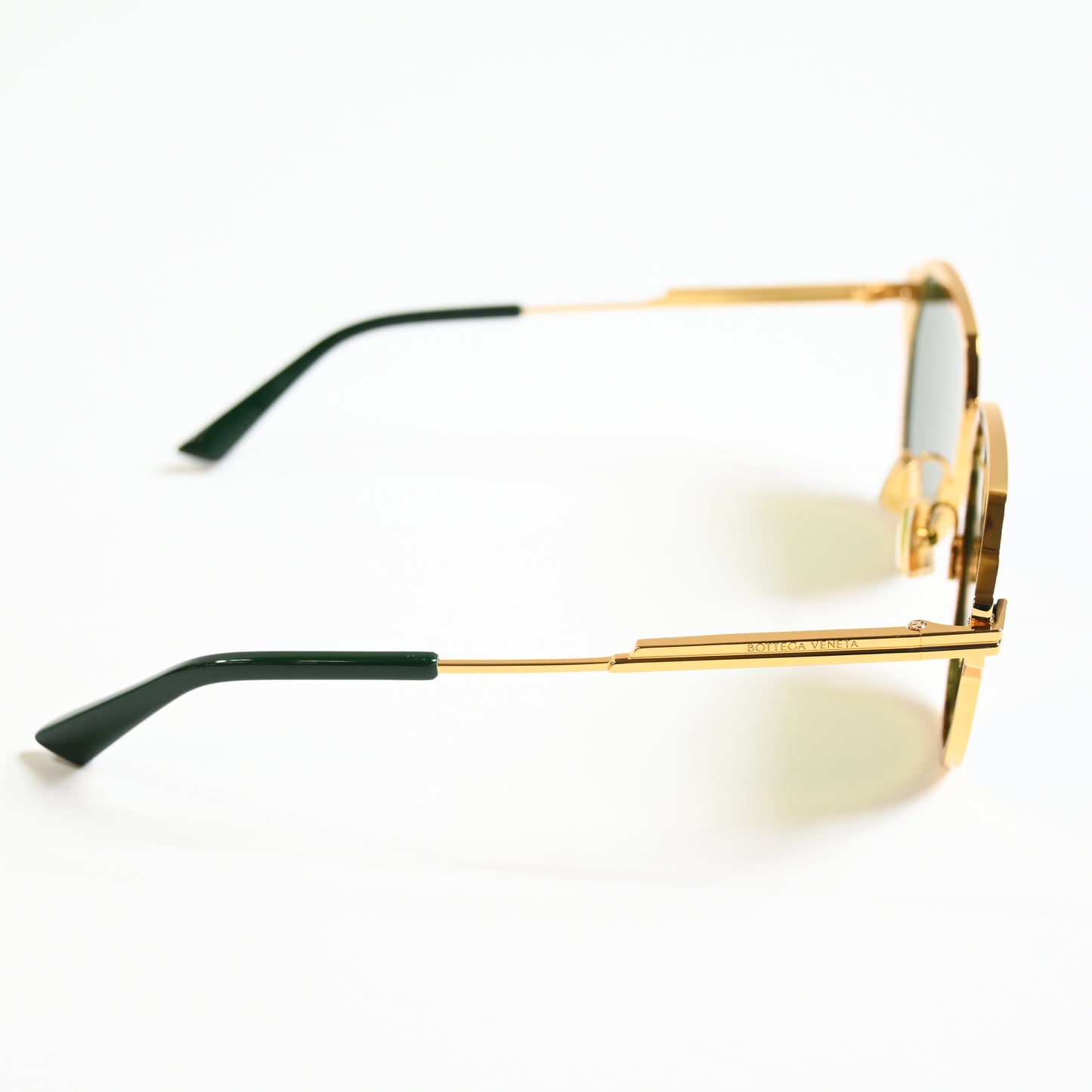 Bottega BV1271S 003 Mens Authentic Sunglasses Gold/Green, 63mm - New