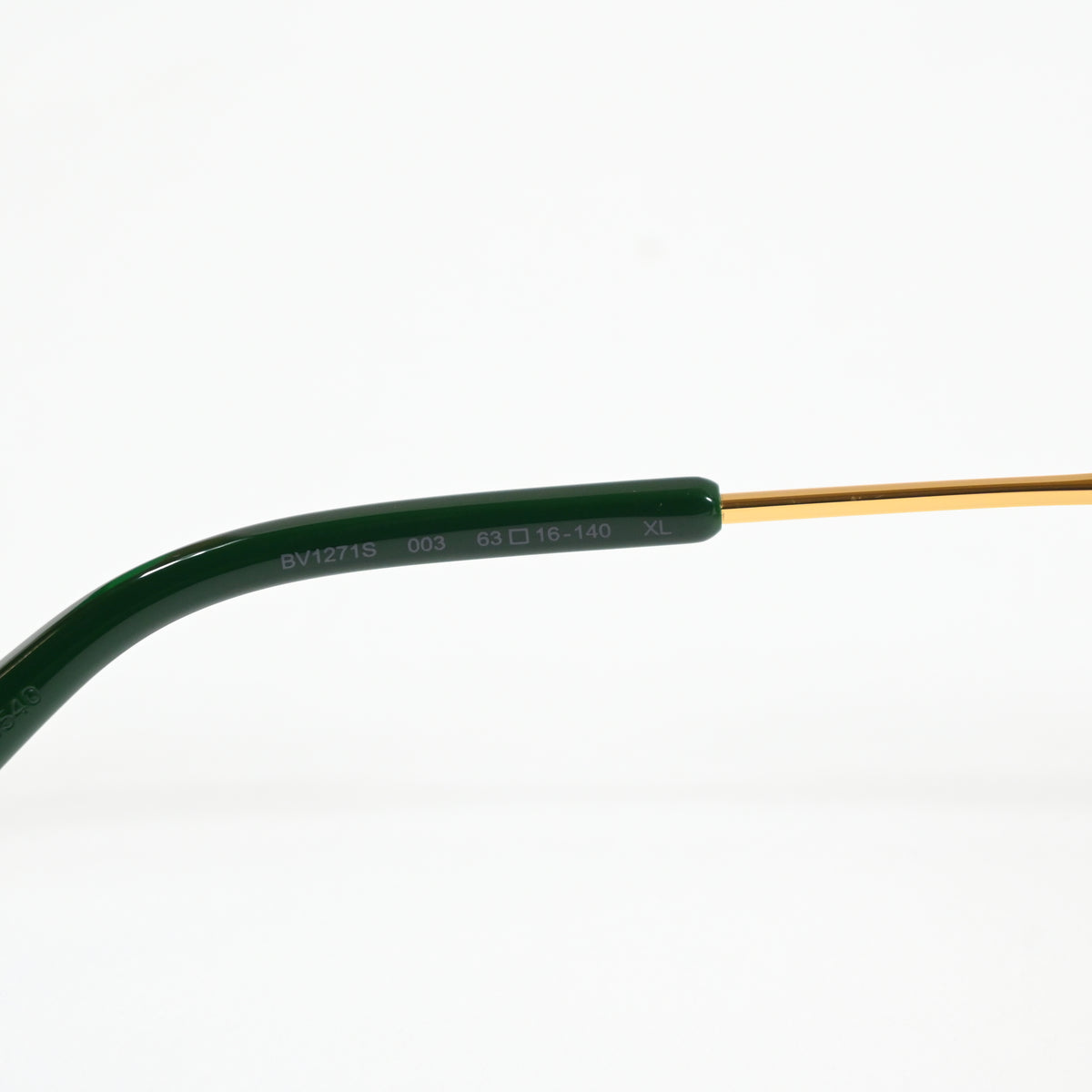 Bottega BV1271S 003 Mens Authentic Sunglasses Gold/Green, 63mm - New