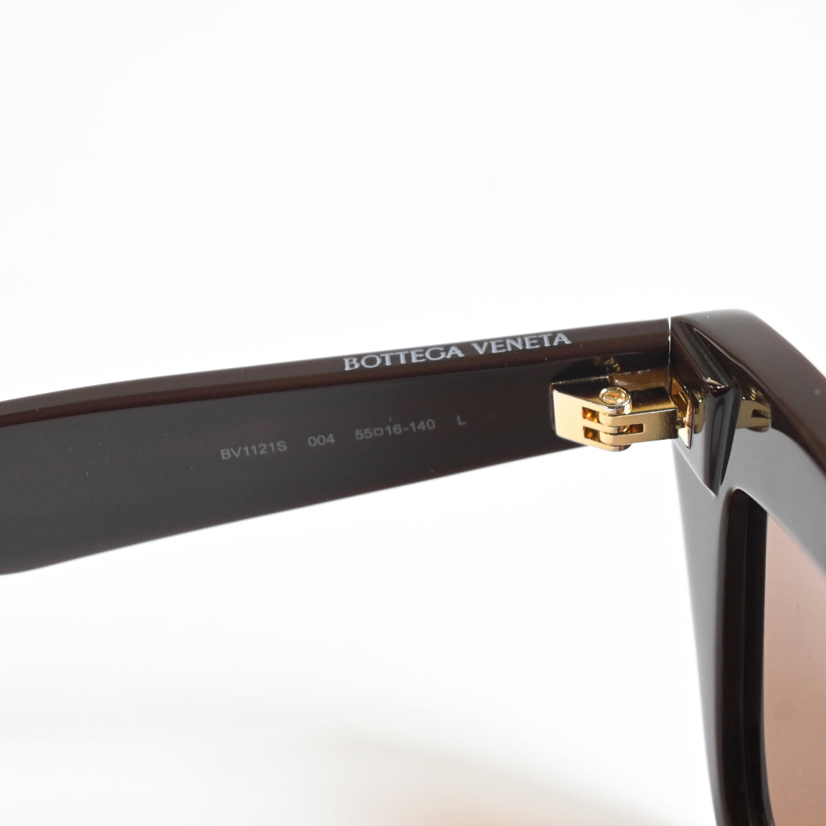 Bottega BV1121S 004 Mens Authentic Sunglasses Brown/Gold, 55mm - New
