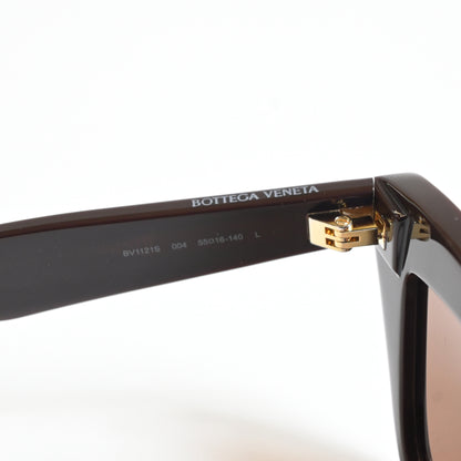 Bottega BV1121S 004 Mens Authentic Sunglasses Brown/Gold, 55mm - New