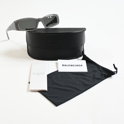 Balenciaga BB0266S 003 Unisex Authentic Sunglasses Black/Gold, 57mm - New