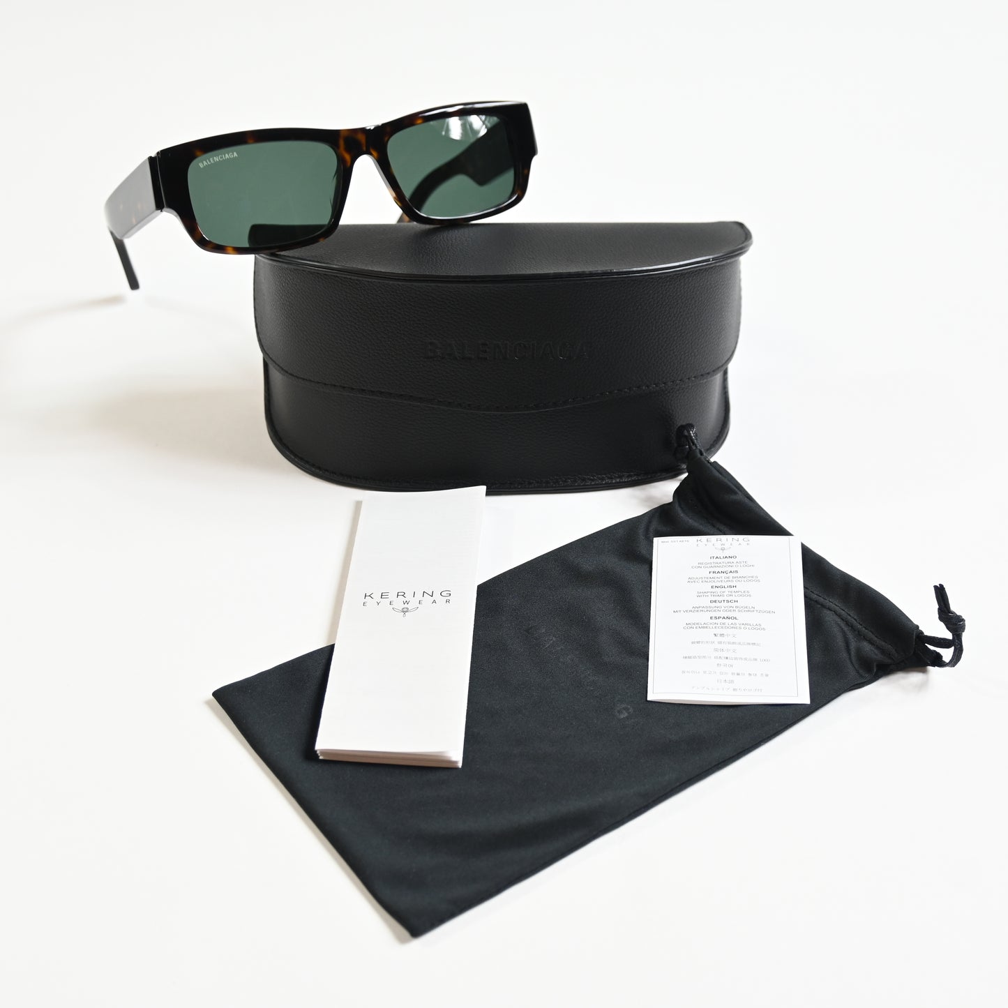 Balenciaga BB0261S 002 Mens Authentic Sunglasses Havana/Silver, 57mm - New