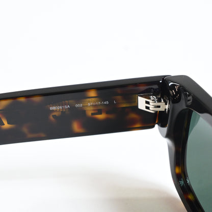 Balenciaga BB0261S 002 Mens Authentic Sunglasses Havana/Silver, 57mm - New