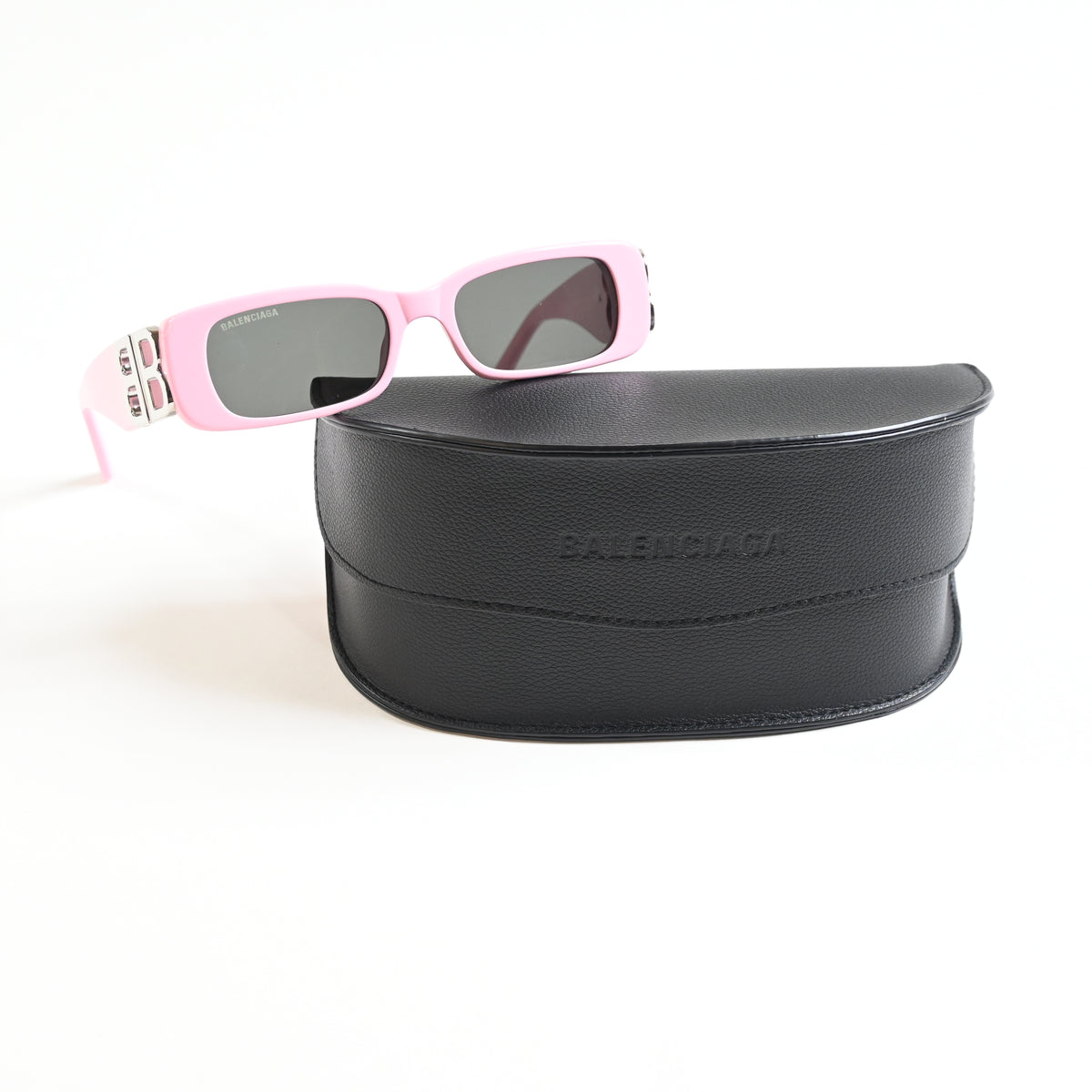 Balenciaga BB0096S 012 Womens Authentic Sunglasses Pink/Silver, 51mm - New