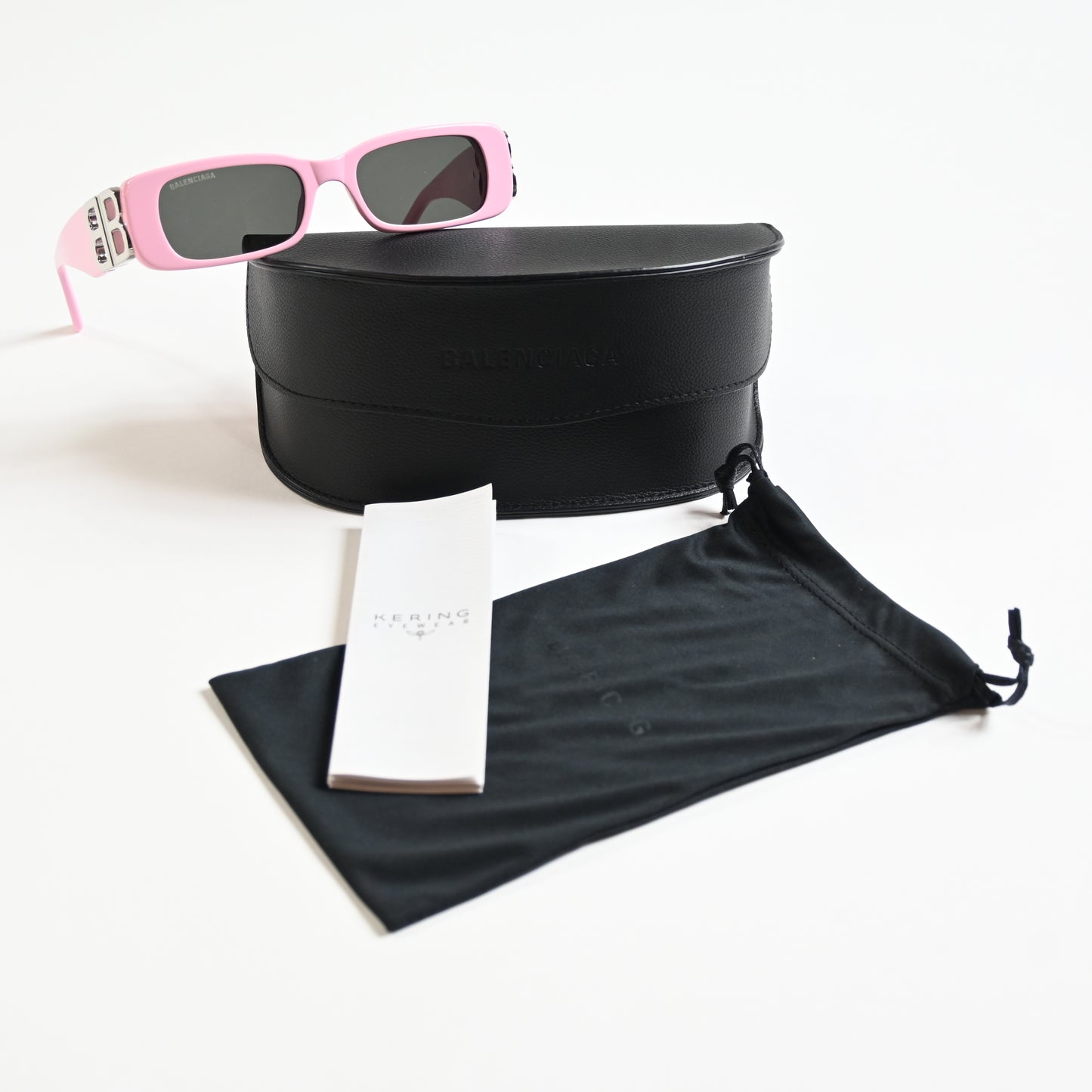 Balenciaga BB0096S 012 Womens Authentic Sunglasses Pink/Silver, 51mm - New