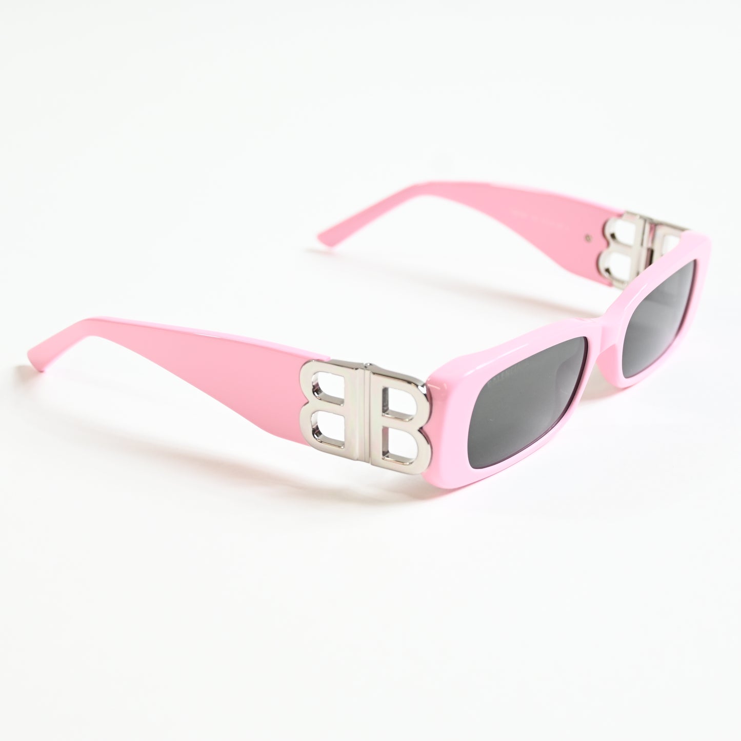 Balenciaga BB0096S 012 Womens Authentic Sunglasses Pink/Silver, 51mm - New