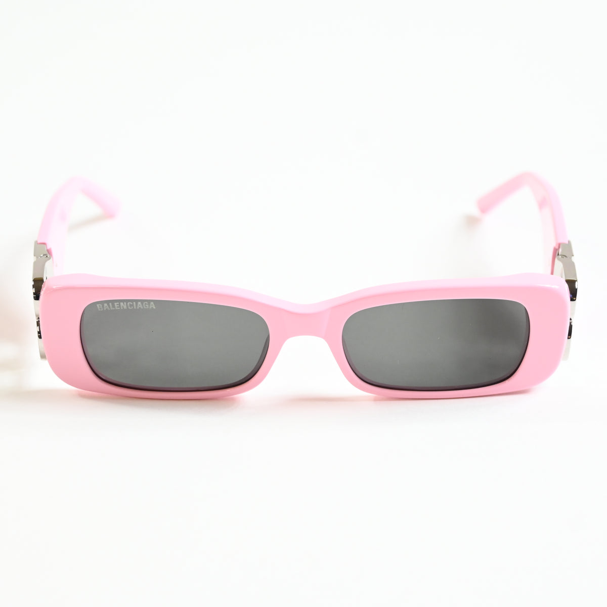 Balenciaga BB0096S 012 Womens Authentic Sunglasses Pink/Silver, 51mm - New