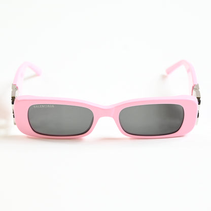 Balenciaga BB0096S 012 Womens Authentic Sunglasses Pink/Silver, 51mm - New