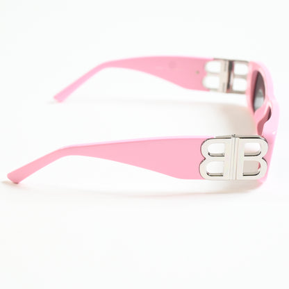 Balenciaga BB0096S 012 Womens Authentic Sunglasses Pink/Silver, 51mm - New