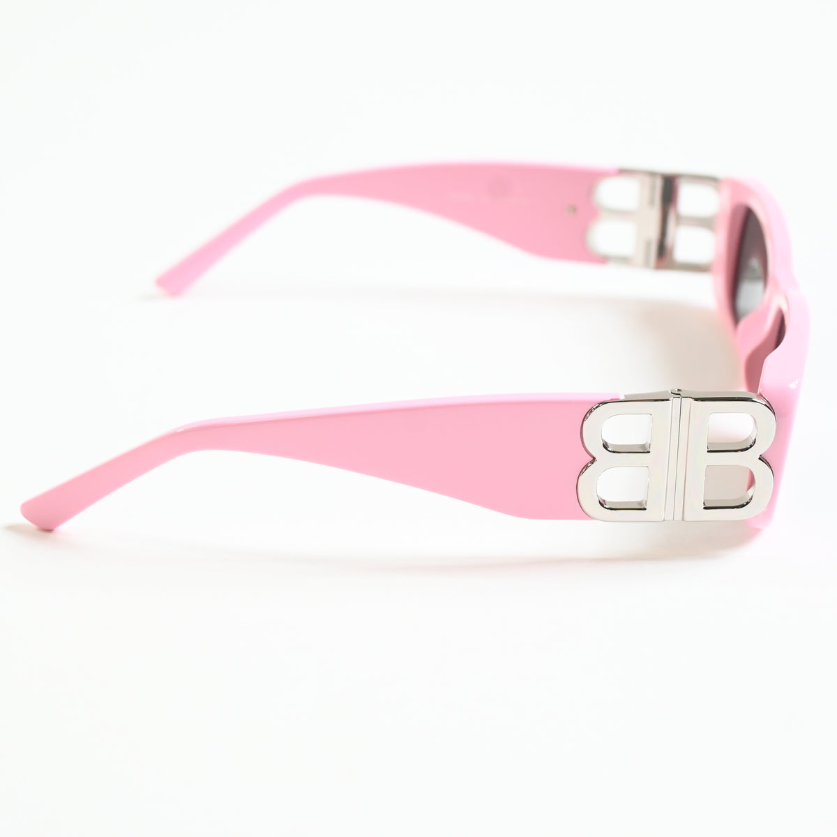 Balenciaga BB0096S 012 Womens Authentic Sunglasses Pink/Silver, 51mm - New