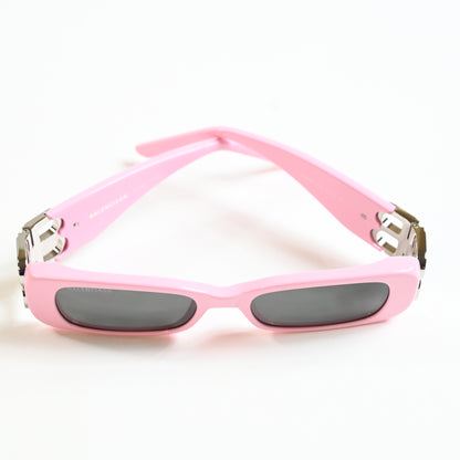 Balenciaga BB0096S 012 Womens Authentic Sunglasses Pink/Silver, 51mm - New