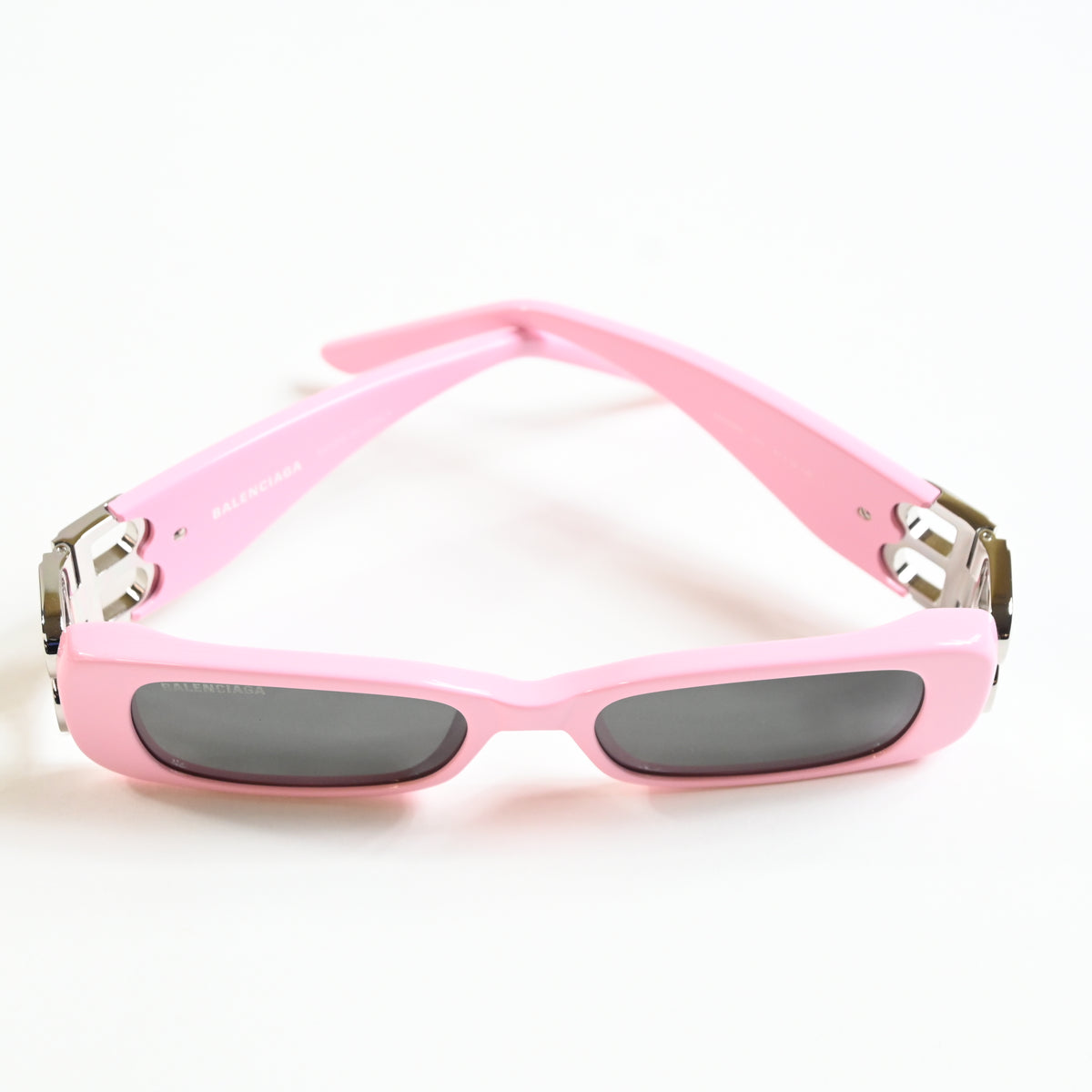 Balenciaga BB0096S 012 Womens Authentic Sunglasses Pink/Silver, 51mm - New