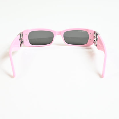 Balenciaga BB0096S 012 Womens Authentic Sunglasses Pink/Silver, 51mm - New
