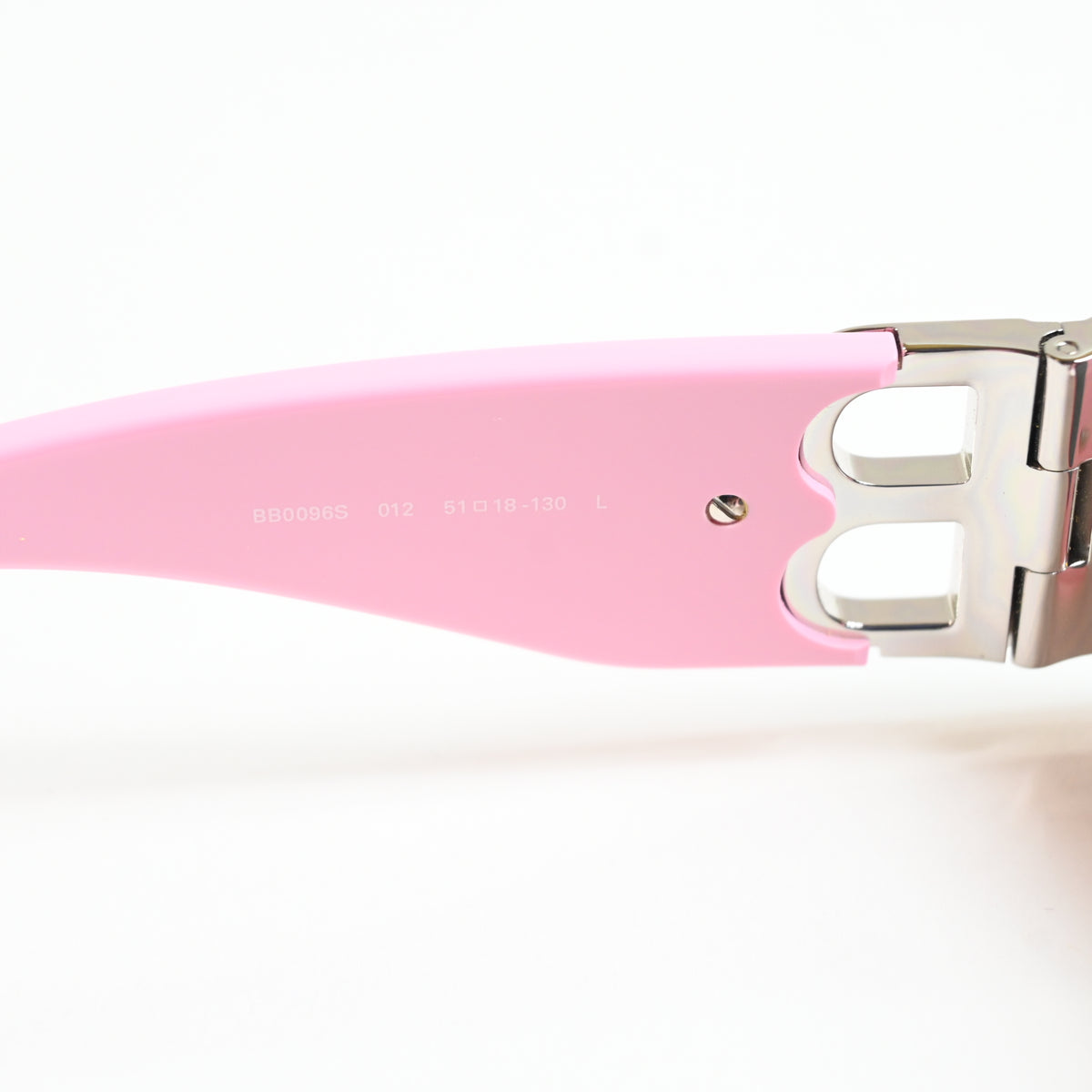 Balenciaga BB0096S 012 Womens Authentic Sunglasses Pink/Silver, 51mm - New