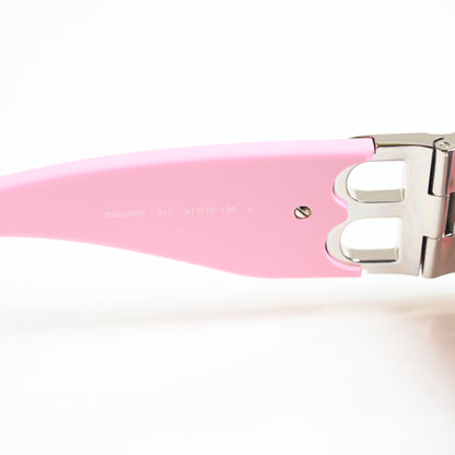 Balenciaga BB0096S 012 Womens Authentic Sunglasses Pink/Silver, 51mm - New
