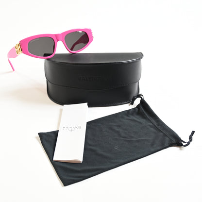 Balenciaga BB0095S 006 Womens Authentic Sunglasses Pink/Gold, 53mm - New