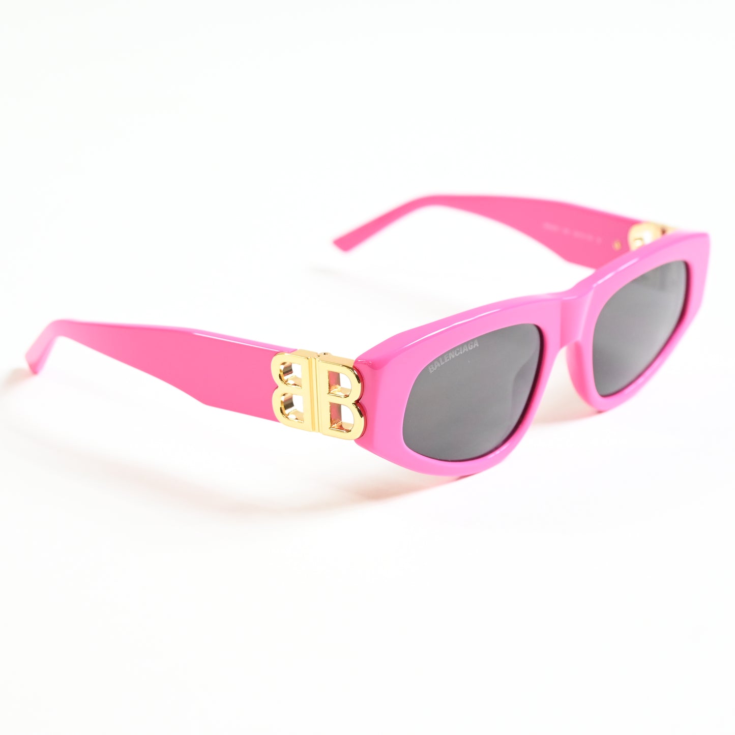 Balenciaga BB0095S 006 Womens Authentic Sunglasses Pink/Gold, 53mm - New