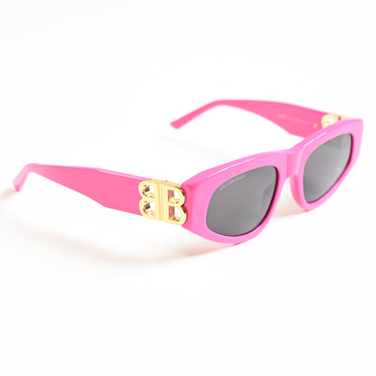 Balenciaga BB0095S 006 Womens Authentic Sunglasses Pink/Gold, 53mm - New