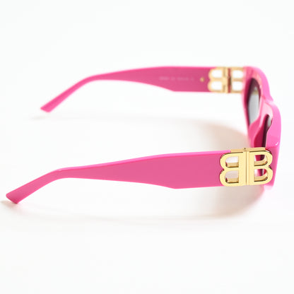 Balenciaga BB0095S 006 Womens Authentic Sunglasses Pink/Gold, 53mm - New