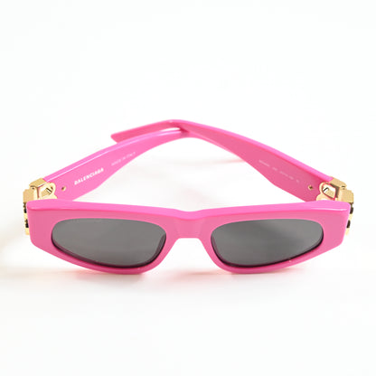 Balenciaga BB0095S 006 Womens Authentic Sunglasses Pink/Gold, 53mm - New