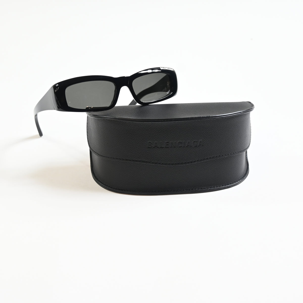 Balenciaga BB0266S 001 Unisex Authentic Sunglasses Black/Gray, 57mm - New