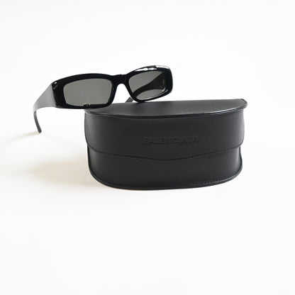 Balenciaga BB0266S 001 Unisex Authentic Sunglasses Black/Gray, 57mm - New