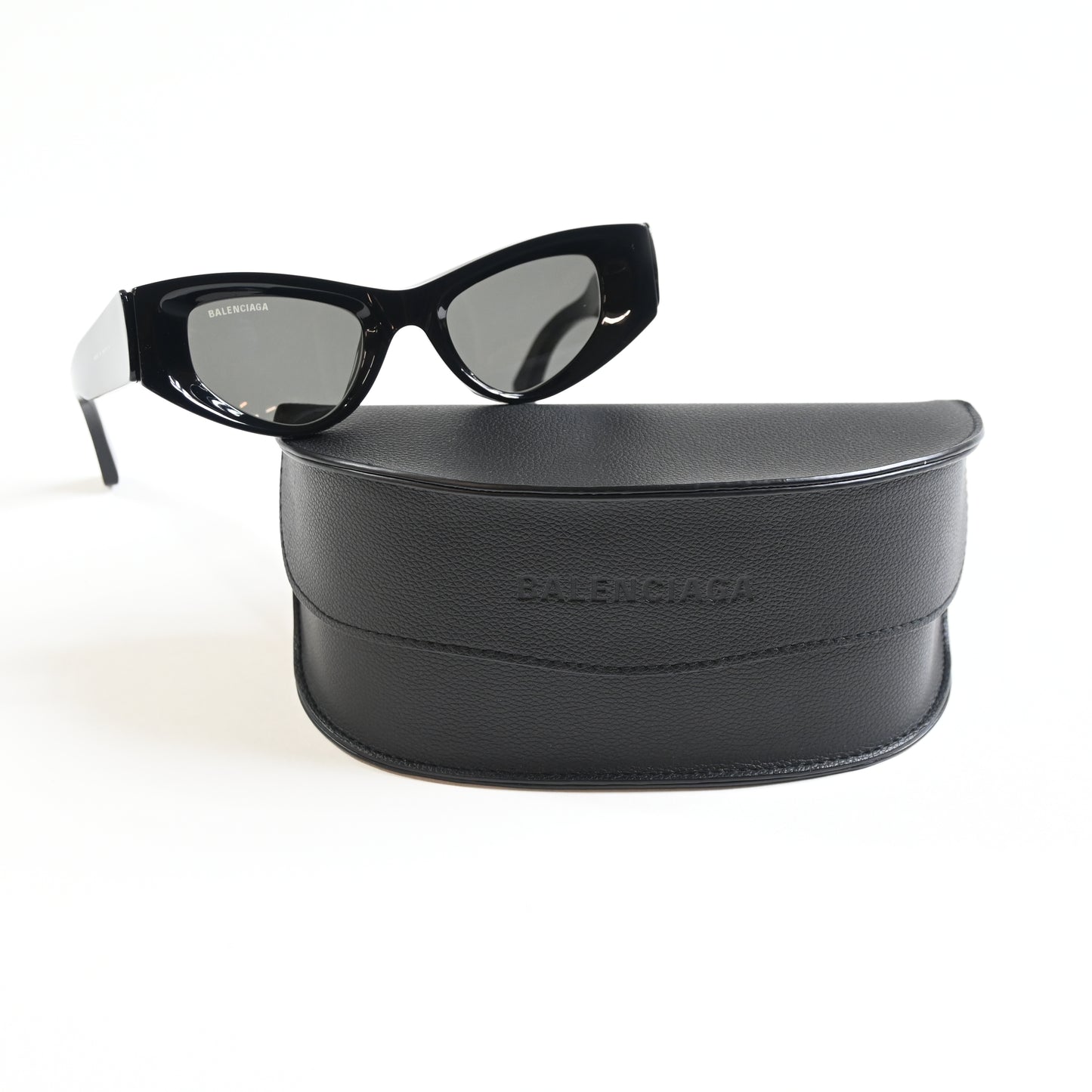 Balenciaga BB0243S 001 Womens Authentic Sunglasses Black/Gray, 48mm - New