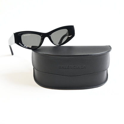 Balenciaga BB0243S 001 Womens Authentic Sunglasses Black/Gray, 48mm - New