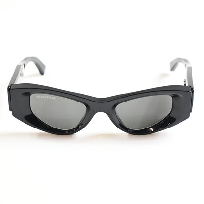 Balenciaga BB0243S 001 Womens Authentic Sunglasses Black/Gray, 48mm - New