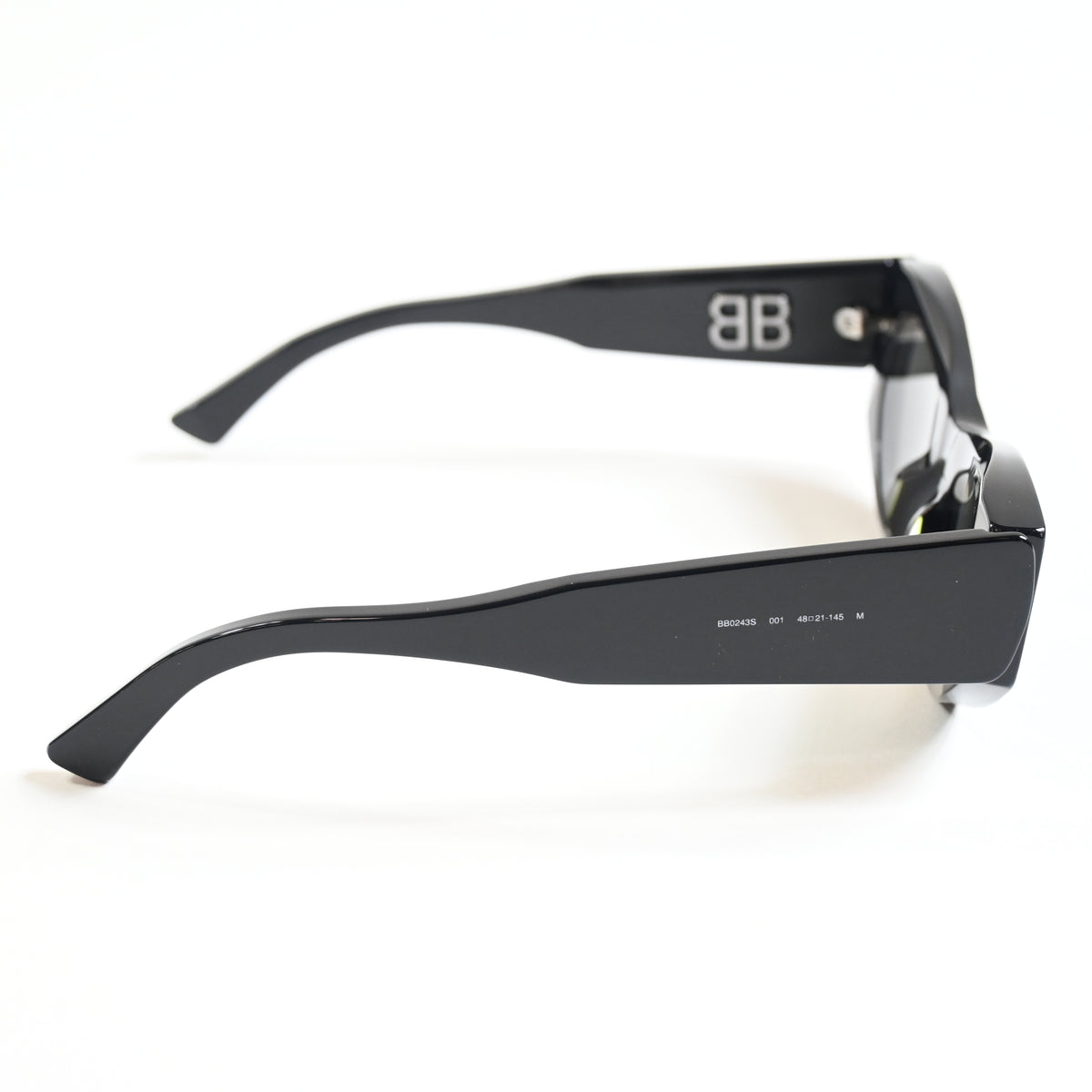 Balenciaga BB0243S 001 Womens Authentic Sunglasses Black/Gray, 48mm - New