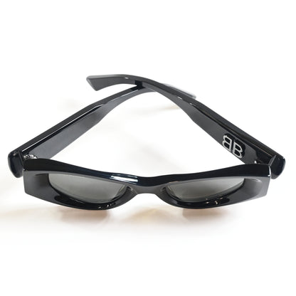 Balenciaga BB0243S 001 Womens Authentic Sunglasses Black/Gray, 48mm - New