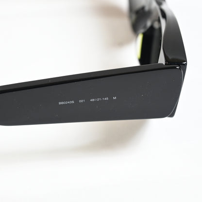 Balenciaga BB0243S 001 Womens Authentic Sunglasses Black/Gray, 48mm - New