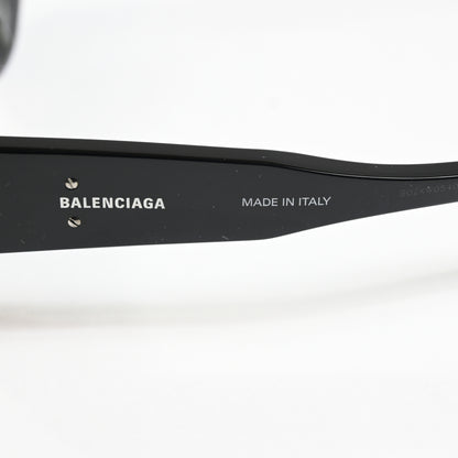 Balenciaga BB0243S 001 Womens Authentic Sunglasses Black/Gray, 48mm - New