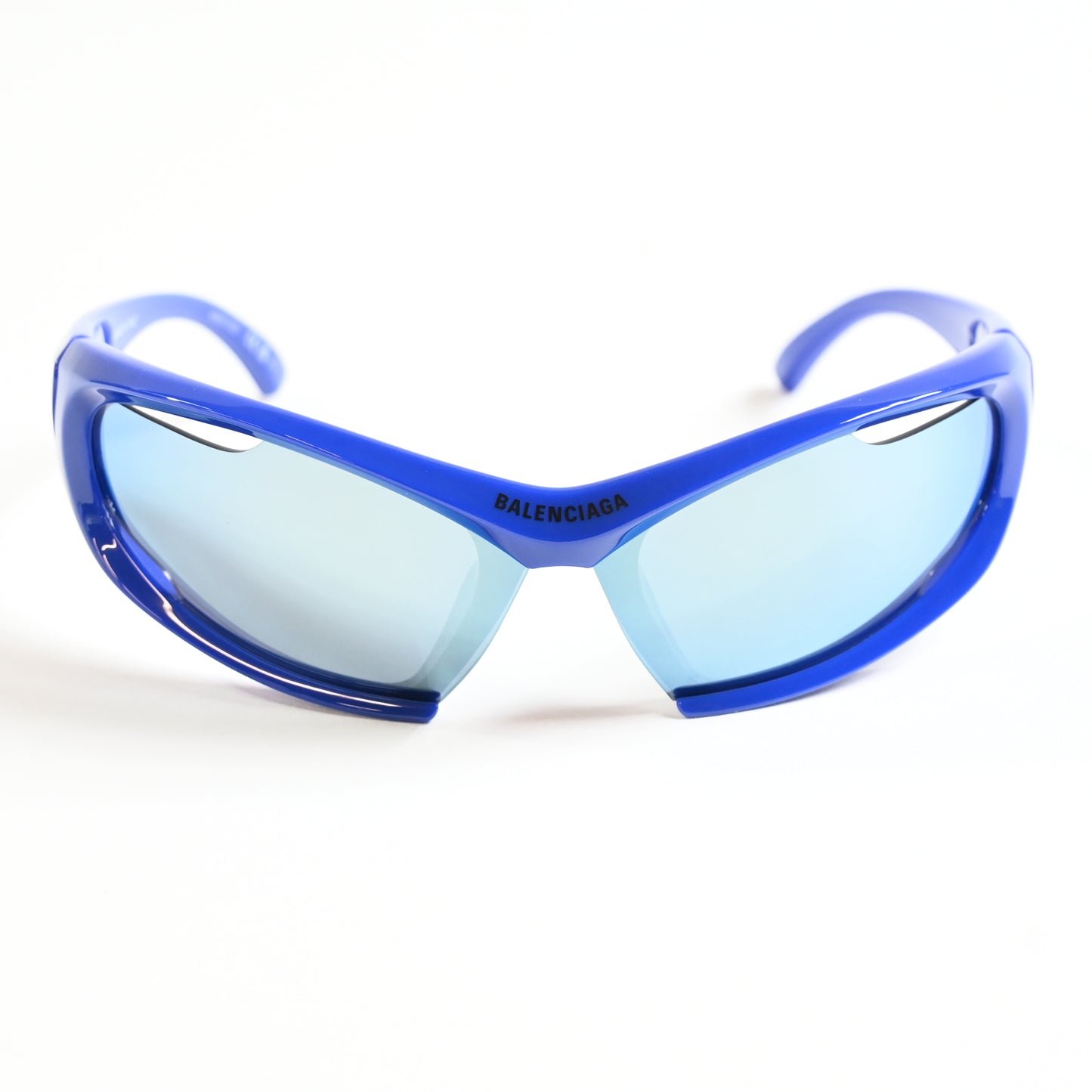 Balenciaga BB0318S 002 Unisex Authentic Sunglasses Clear Blue, 78mm - New