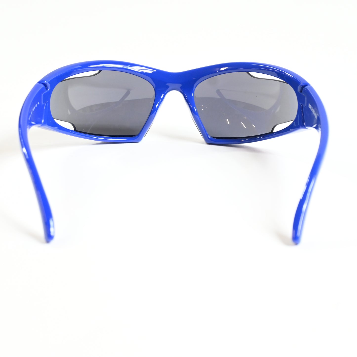 Balenciaga BB0318S 002 Unisex Authentic Sunglasses Clear Blue, 78mm - New