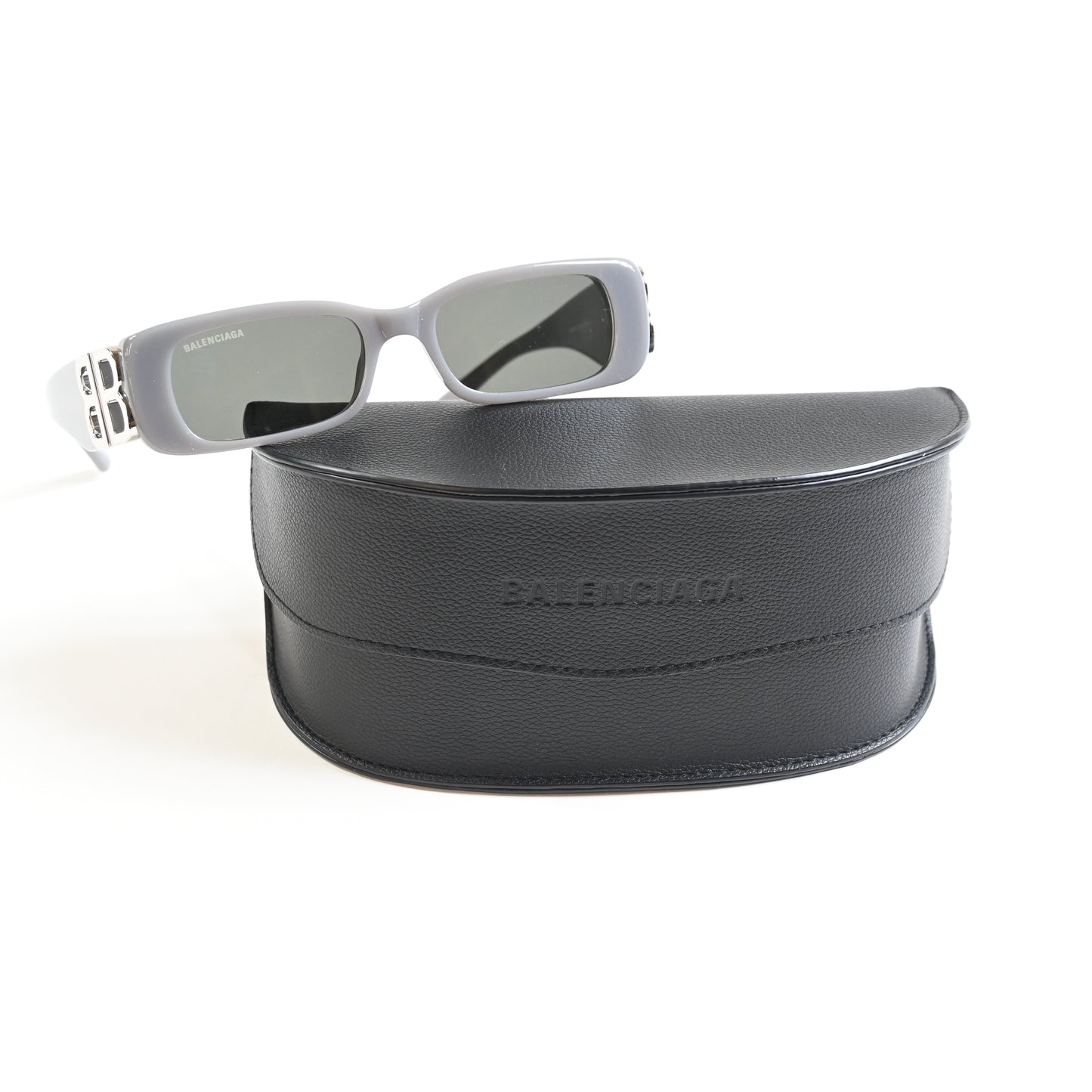 Balenciaga BB0096S 014 Womens Authentic Sunglasses Gray/Silver, 51mm - New