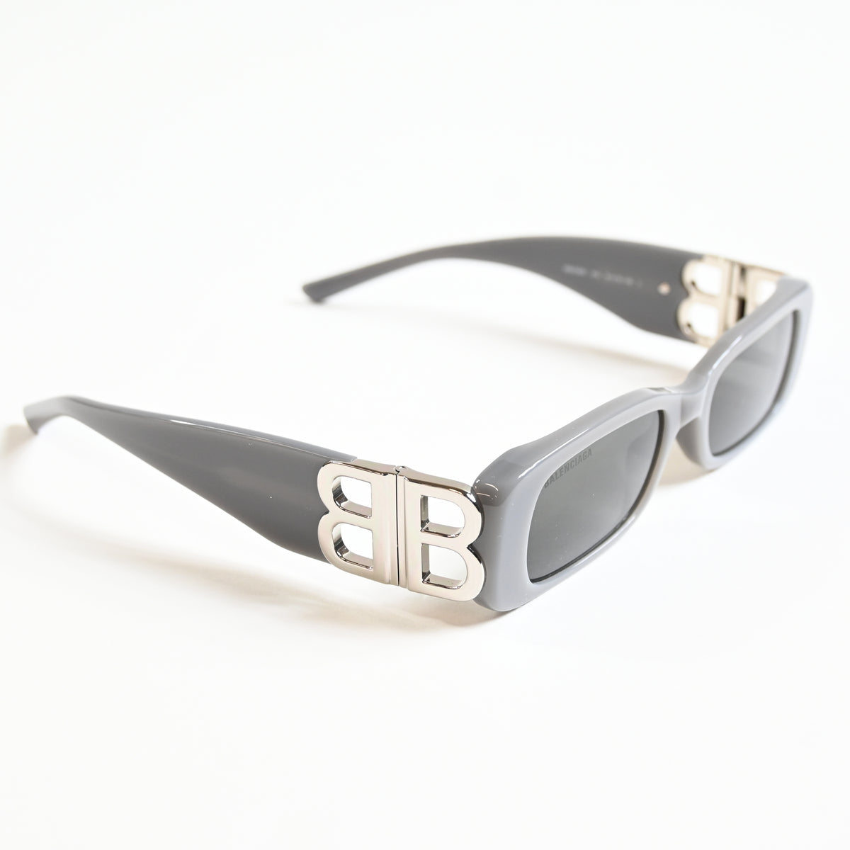 Balenciaga BB0096S 014 Womens Authentic Sunglasses Gray/Silver, 51mm - New