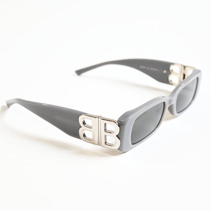 Balenciaga BB0096S 014 Womens Authentic Sunglasses Gray/Silver, 51mm - New