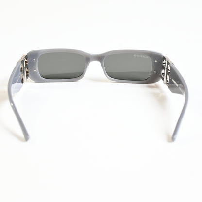Balenciaga BB0096S 014 Womens Authentic Sunglasses Gray/Silver, 51mm - New