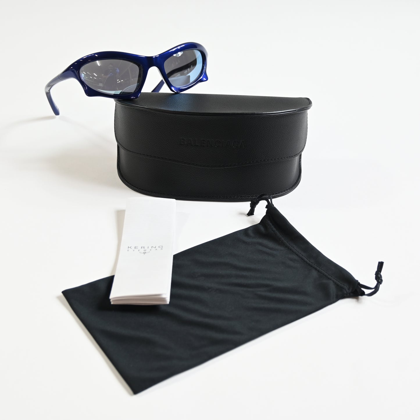 Balenciaga BB0229S 006 Mens Authentic Sunglasses Blue, 59mm - New