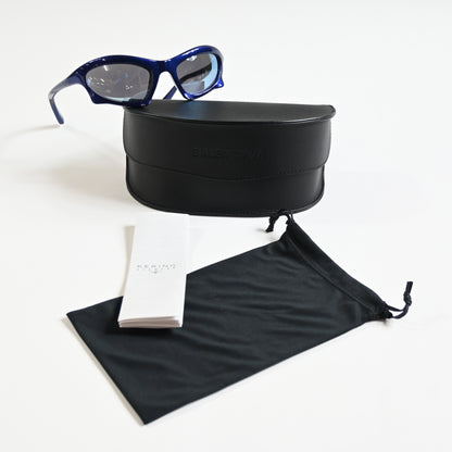 Balenciaga BB0229S 006 Mens Authentic Sunglasses Blue, 59mm - New