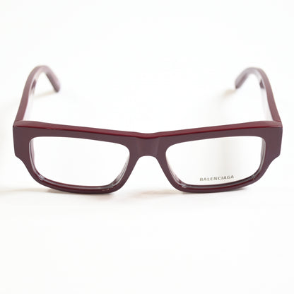Balenciaga BB0304O 004 Mens Authentic Eyeglasses Burgundy, 53mm - New