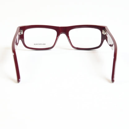 Balenciaga BB0304O 004 Mens Authentic Eyeglasses Burgundy, 53mm - New