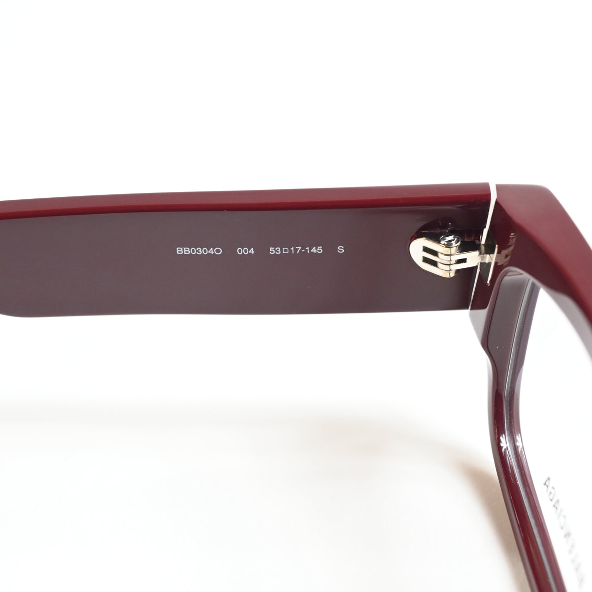 Balenciaga BB0304O 004 Mens Authentic Eyeglasses Burgundy, 53mm - New