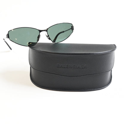 Balenciaga BB0335S 005 Womens Authentic Sunglasses Gunmetal/Green, 65mm - New