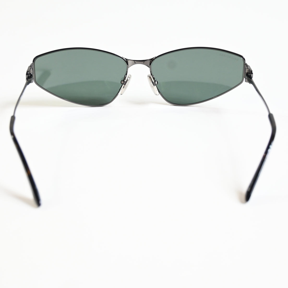Balenciaga BB0335S 005 Womens Authentic Sunglasses Gunmetal/Green, 65mm - New