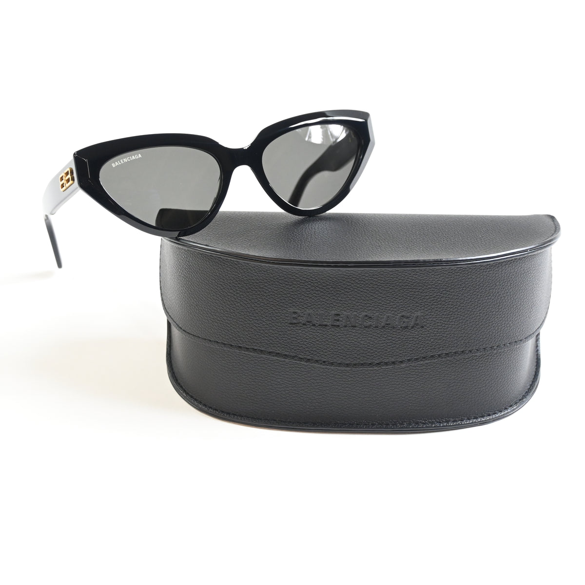 Balenciaga BB0270S 001 Womens Authentic Sunglasses Black/Gray, 56mm - New