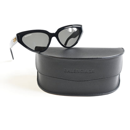 Balenciaga BB0270S 001 Womens Authentic Sunglasses Black/Gray, 56mm - New